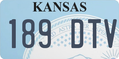 KS license plate 189DTV