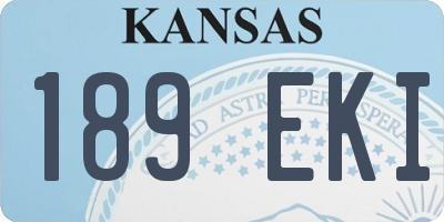 KS license plate 189EKI