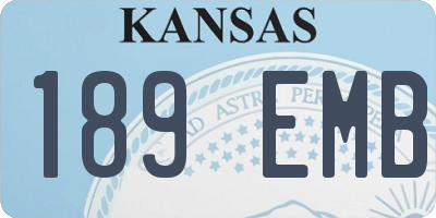 KS license plate 189EMB