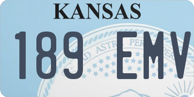 KS license plate 189EMV