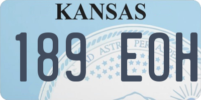 KS license plate 189EOH
