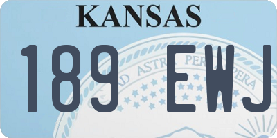 KS license plate 189EWJ