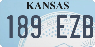 KS license plate 189EZB