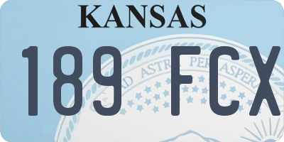 KS license plate 189FCX