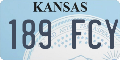 KS license plate 189FCY