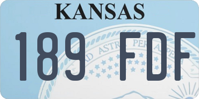 KS license plate 189FDF
