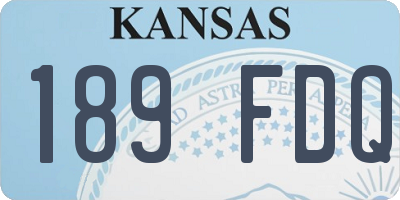 KS license plate 189FDQ