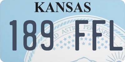KS license plate 189FFL