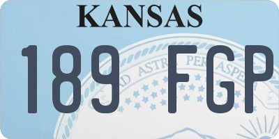 KS license plate 189FGP