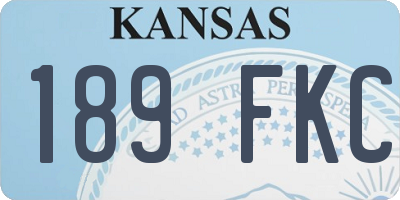 KS license plate 189FKC