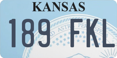 KS license plate 189FKL
