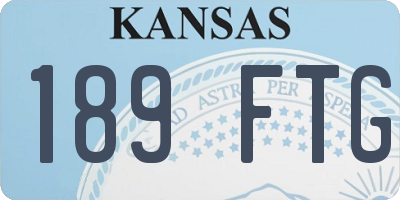 KS license plate 189FTG