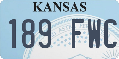 KS license plate 189FWC