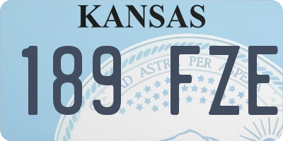 KS license plate 189FZE