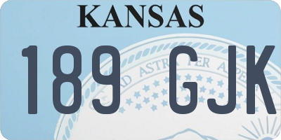 KS license plate 189GJK
