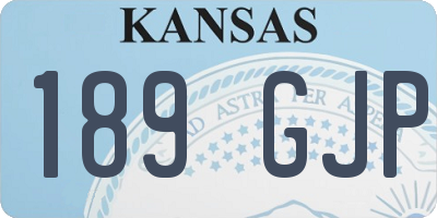 KS license plate 189GJP