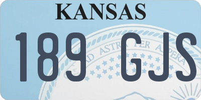 KS license plate 189GJS
