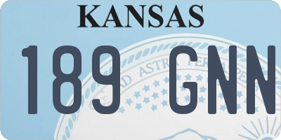 KS license plate 189GNN