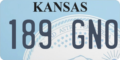 KS license plate 189GNO