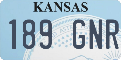 KS license plate 189GNR