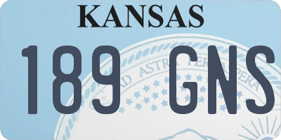 KS license plate 189GNS