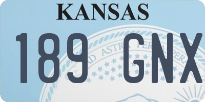 KS license plate 189GNX