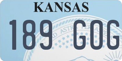 KS license plate 189GOG