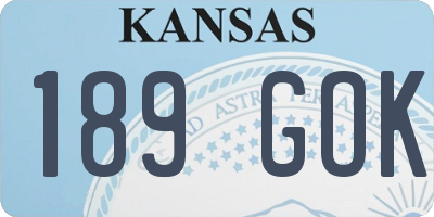 KS license plate 189GOK