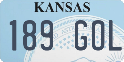 KS license plate 189GOL