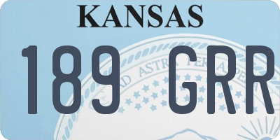 KS license plate 189GRR