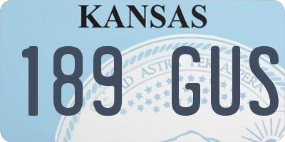 KS license plate 189GUS