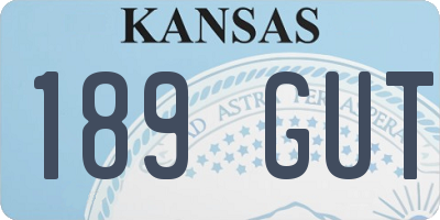 KS license plate 189GUT
