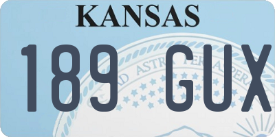 KS license plate 189GUX