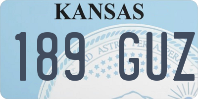 KS license plate 189GUZ