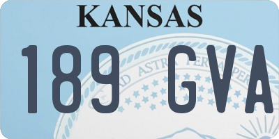 KS license plate 189GVA