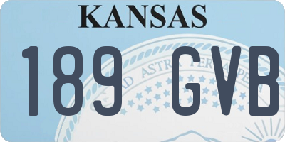 KS license plate 189GVB