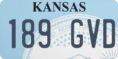 KS license plate 189GVD