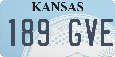 KS license plate 189GVE