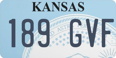KS license plate 189GVF
