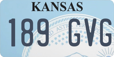 KS license plate 189GVG