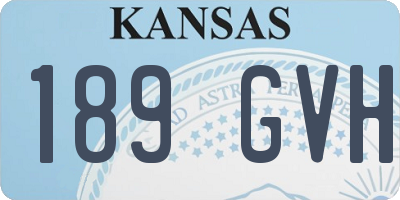 KS license plate 189GVH