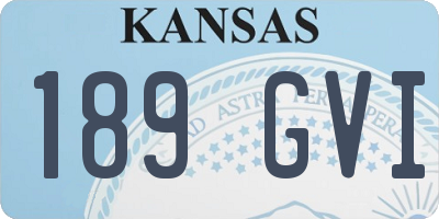 KS license plate 189GVI