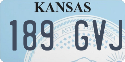 KS license plate 189GVJ