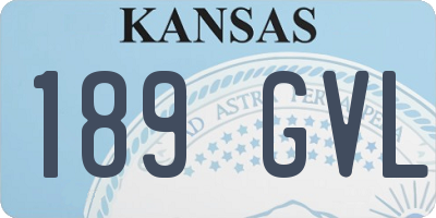 KS license plate 189GVL