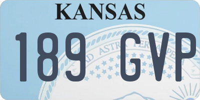 KS license plate 189GVP