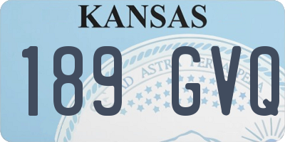 KS license plate 189GVQ