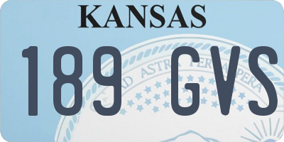 KS license plate 189GVS