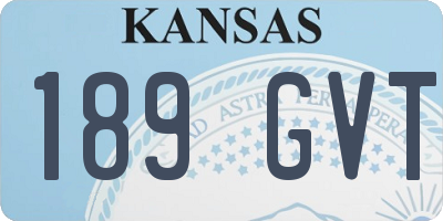 KS license plate 189GVT