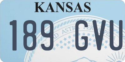 KS license plate 189GVU