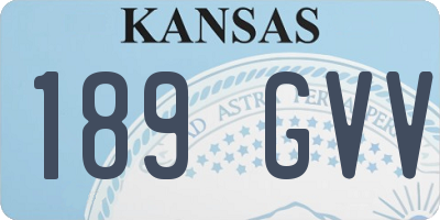 KS license plate 189GVV
